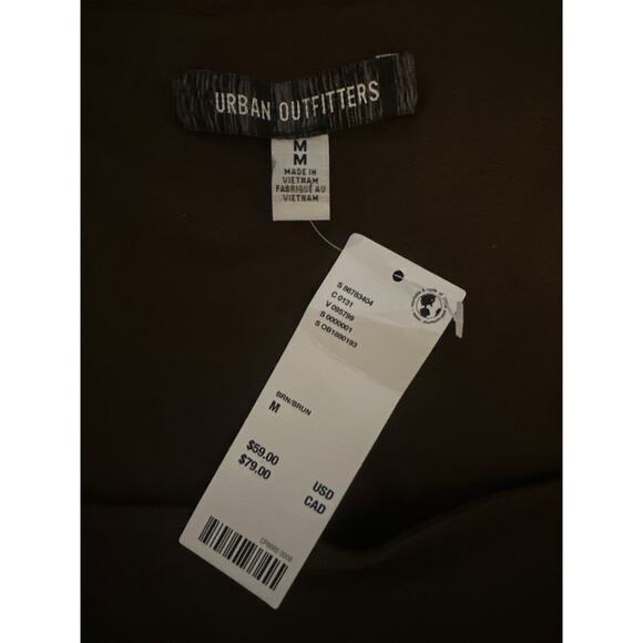 NWT Women M UO Urban Outfitters Brown Long Sleeved Romper Square Neck - Picture 5 of 5